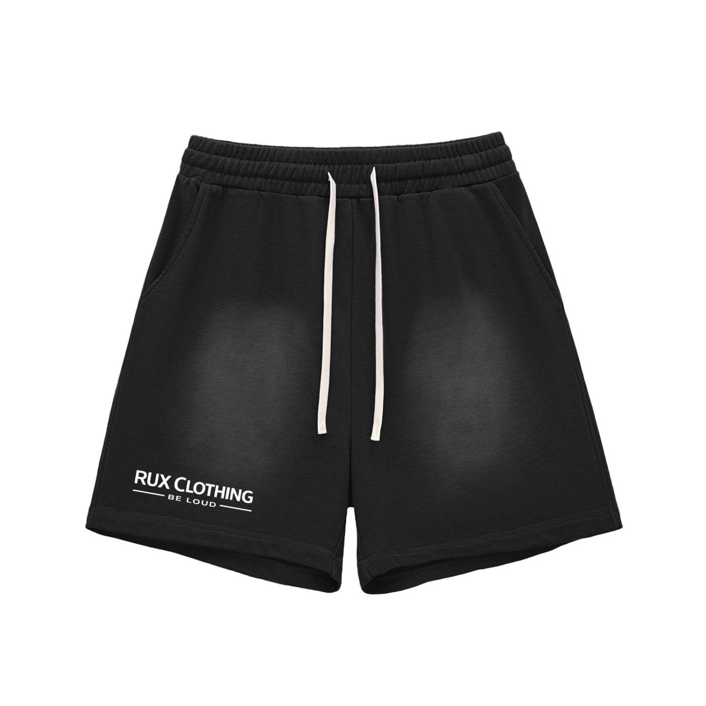 RUX Sun Fade Raw Edge Cotton Shorts Loose Fit