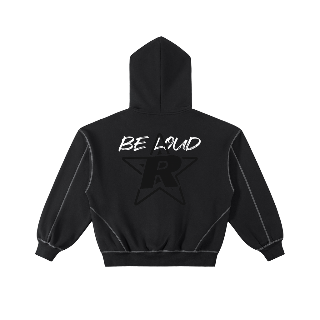 RUX Stitched Boxy Fleece Tracksuit Zip-up Hoodie