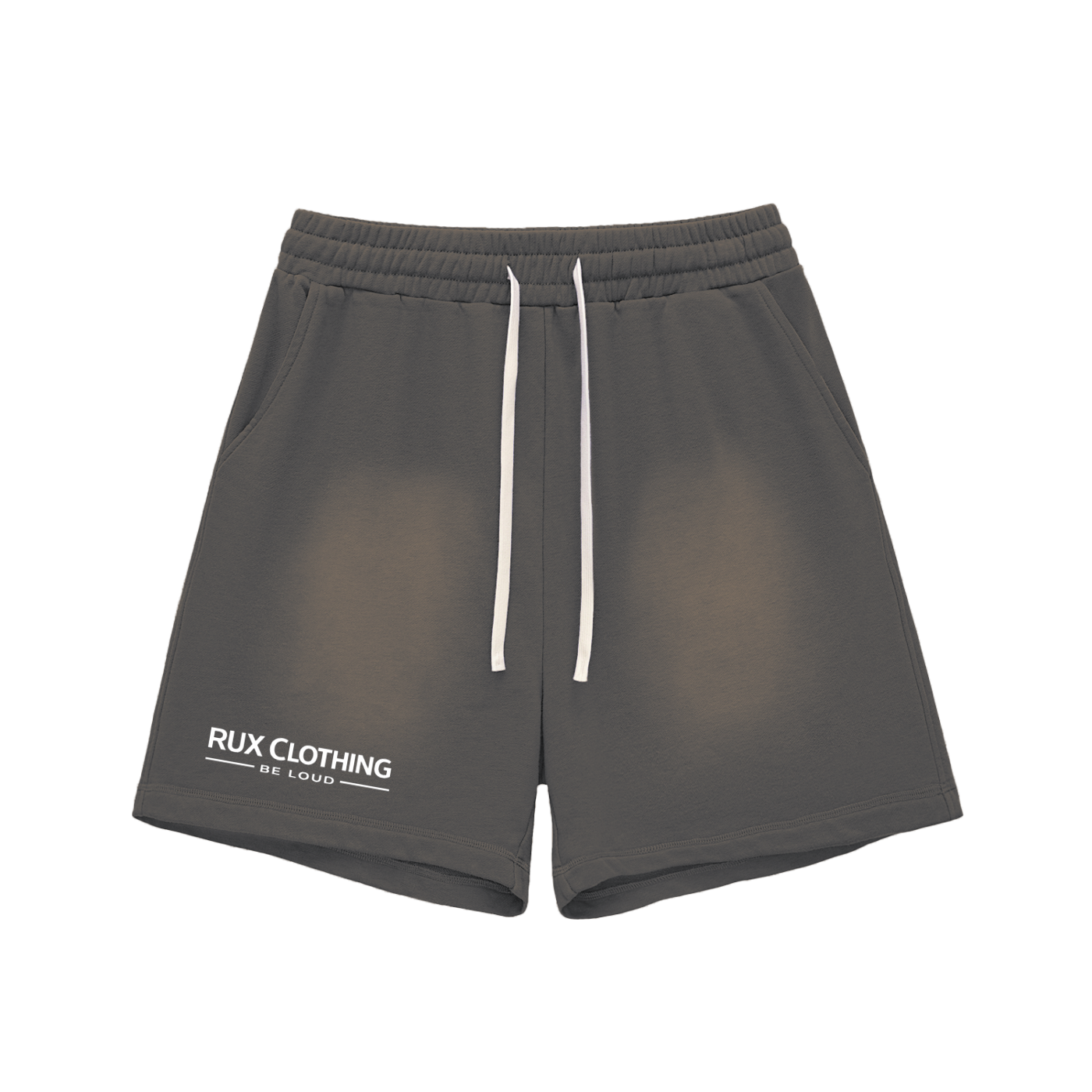 RUX Sun Fade Raw Edge Cotton Shorts Loose Fit