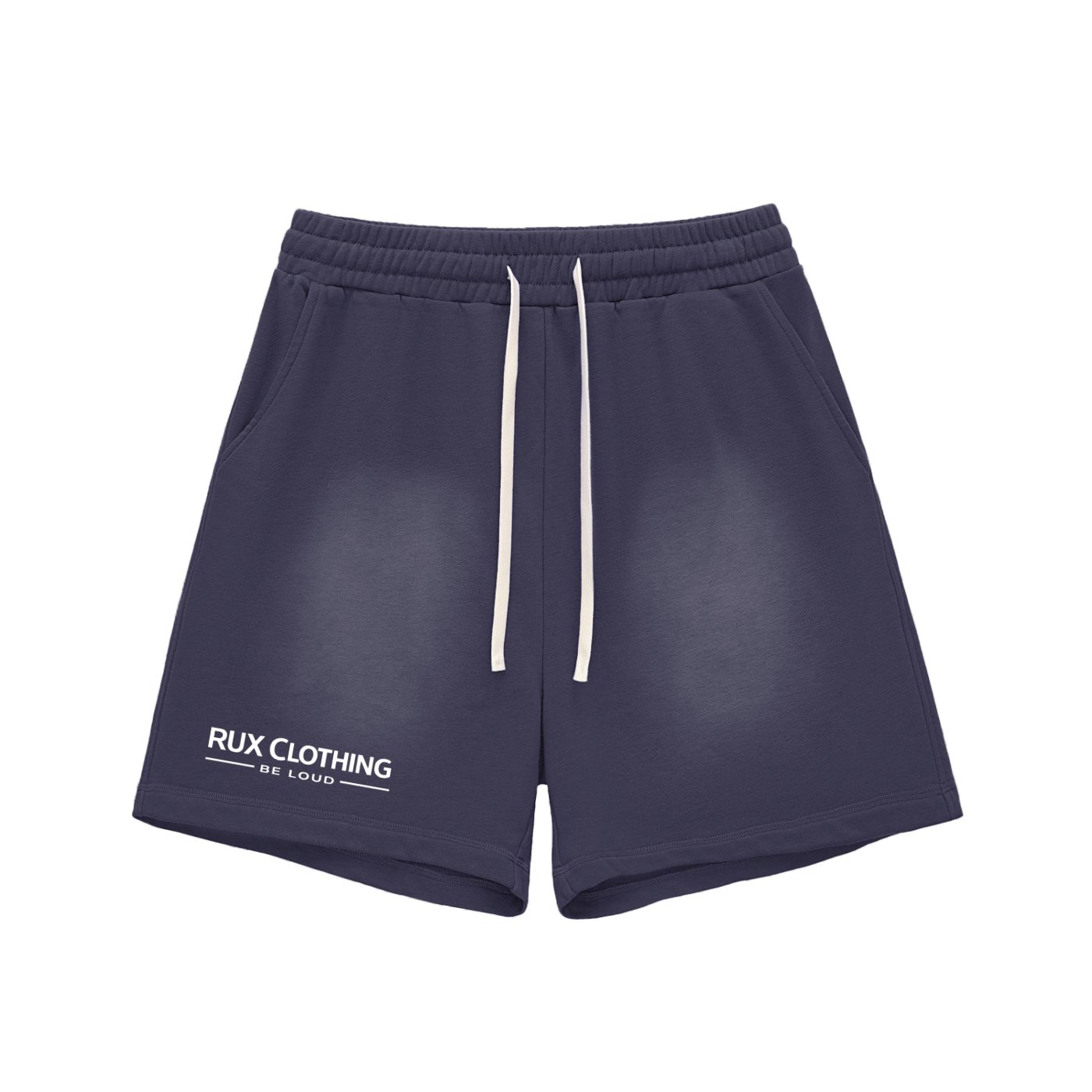 RUX Sun Fade Raw Edge Cotton Shorts Loose Fit